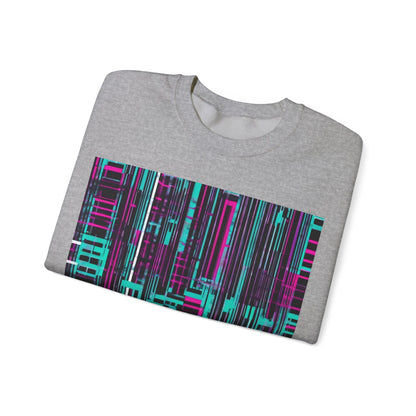 boostlete-field-day-pattern-barcode-retro-0275 — Unisex Heavy Blend Crewneck Sweatshirt (Gildan)