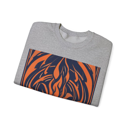 boostlete-quiet-power-icon-flame-duotone-athletic-0158 — Unisex Heavy Blend Crewneck Sweatshirt (Gildan)