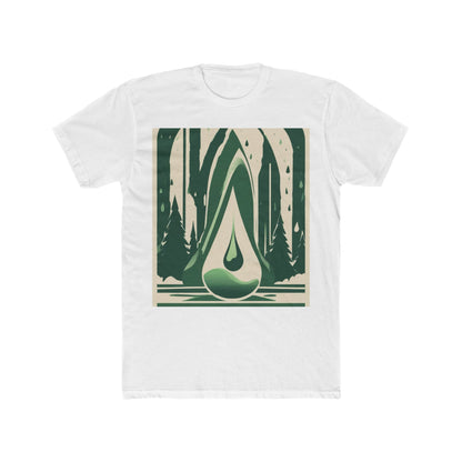 boostlete-quiet-power-icon-water-glitch-retro-0186 — Unisex Cotton Crew Tee (NL 3600)
