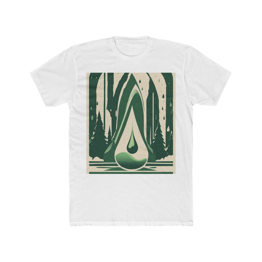 boostlete-quiet-power-icon-water-glitch-retro-0186 — Unisex Cotton Crew Tee (NL 3600)