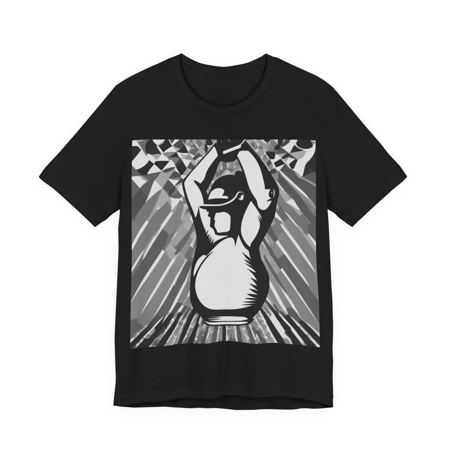 boostlete-iron-intent-scene-kettlebell-grainy-modern-0276 — Unisex Jersey Short Sleeve (B+C 3001)