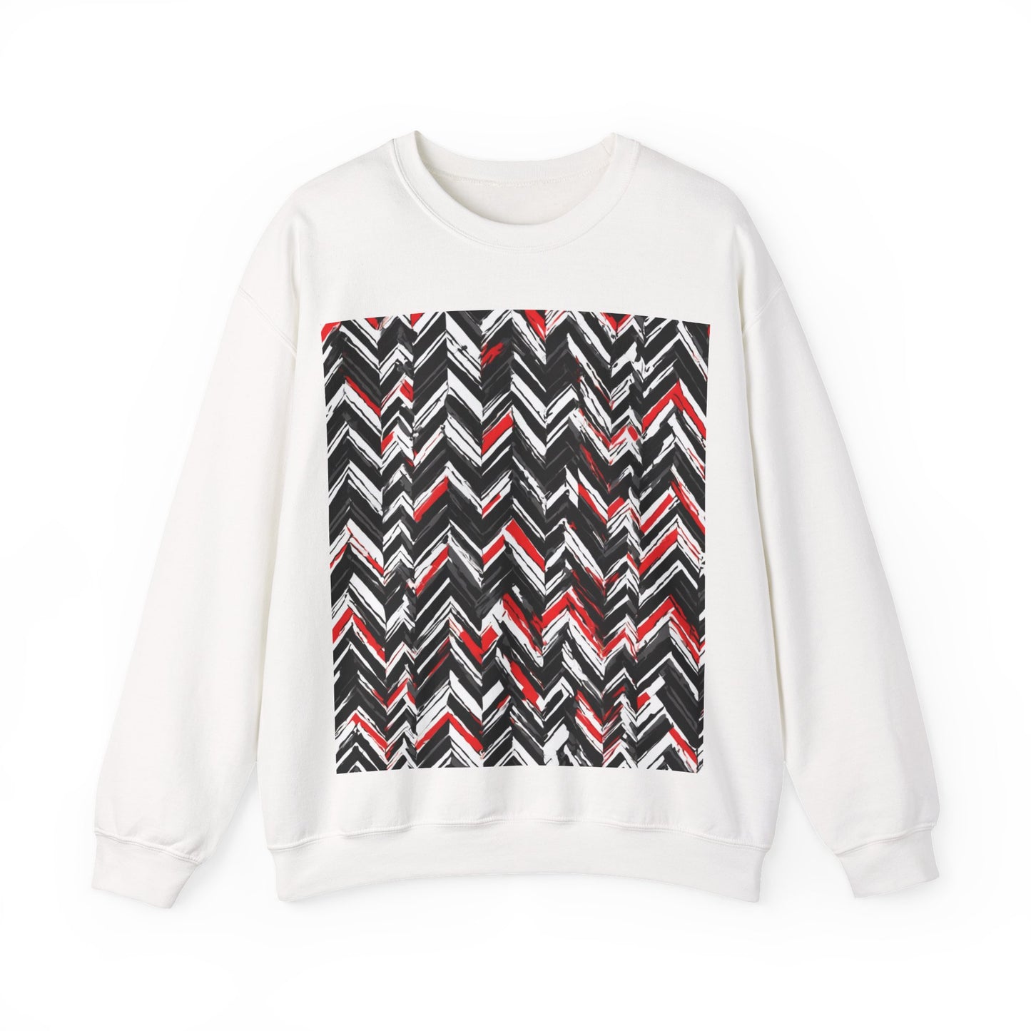 boostlete-am-crew-pattern-chevron-geometric-0659 — Unisex Heavy Blend Crewneck (G18000)