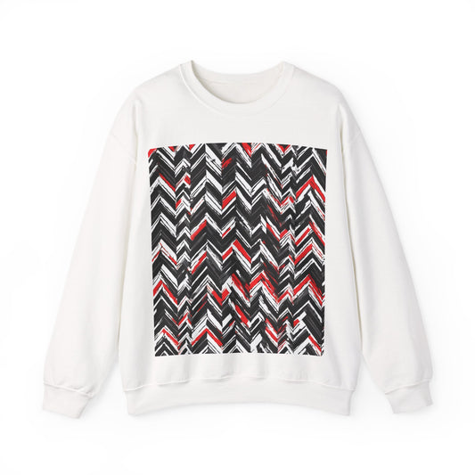 boostlete-am-crew-pattern-chevron-geometric-0659 — Unisex Heavy Blend Crewneck (G18000)