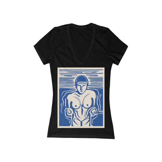 boostlete-boost-mode-icon-swimmer-motion-vector-0062 — Women's Deep V-Neck Tee (B+C 6035)