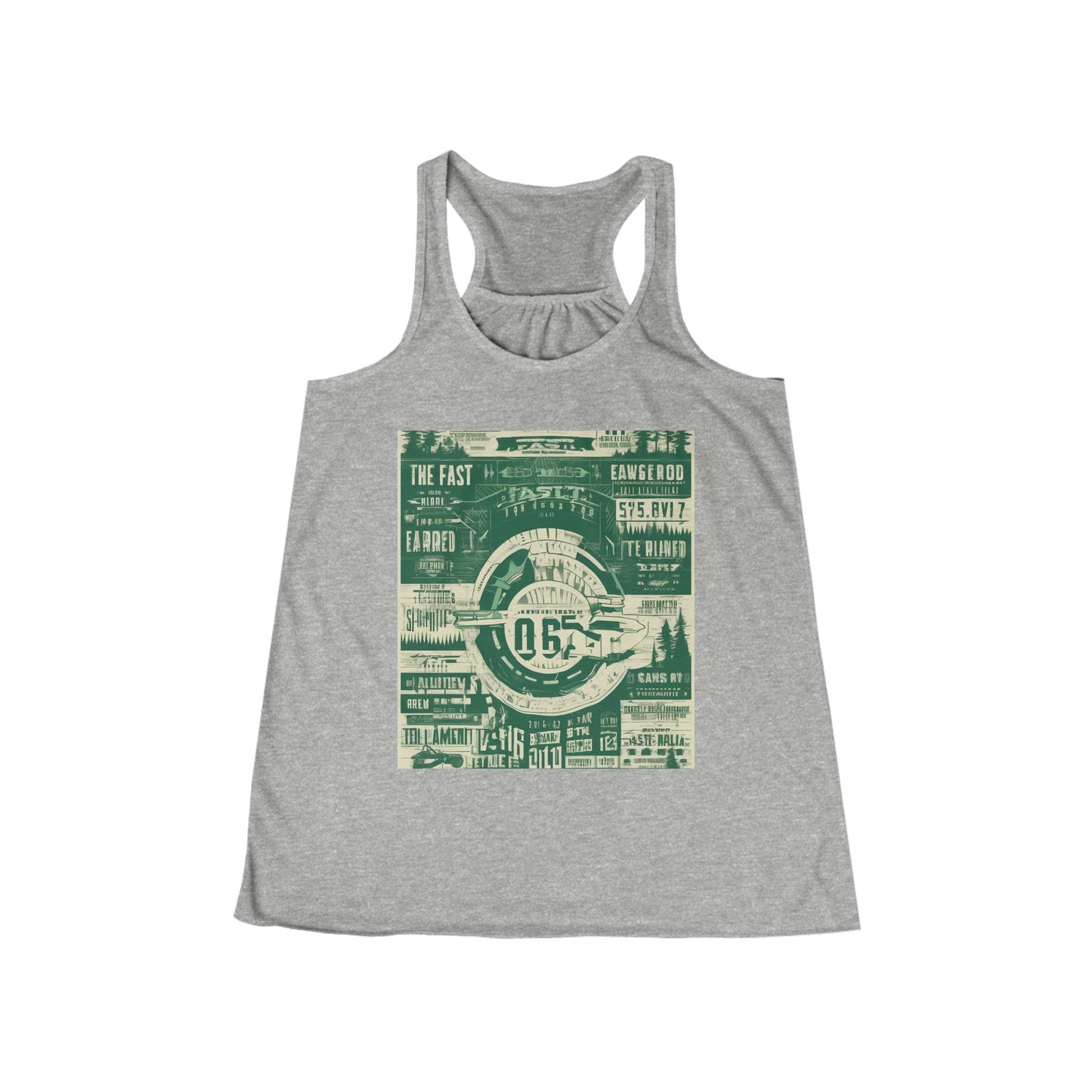 boostlete-mile-by-mile-type-fast-is-earned-big-blueprint-0041 — Women's Flowy Racerback Tank (B+C 8800)