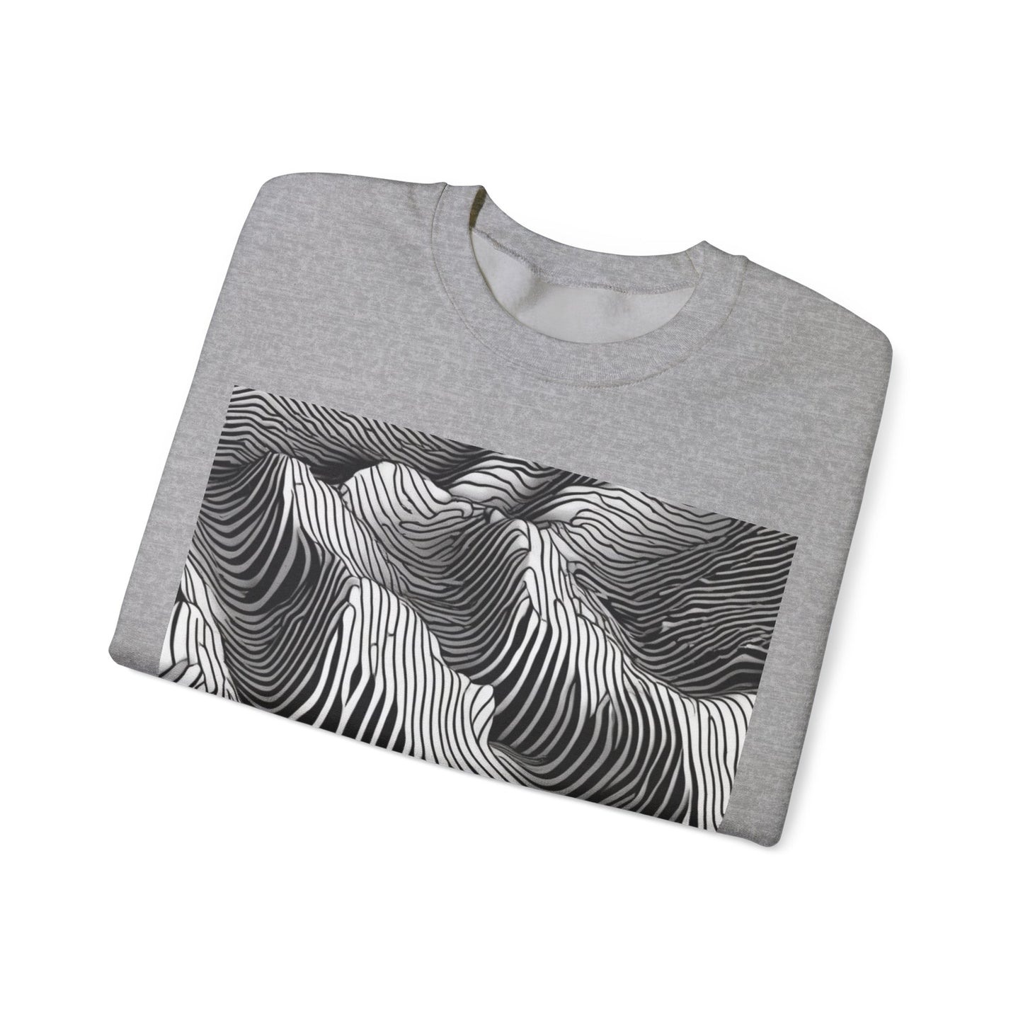 boostlete-field-day-pattern-topographic-isometric-0211 — Unisex Heavy Blend Crewneck Sweatshirt (Gildan)