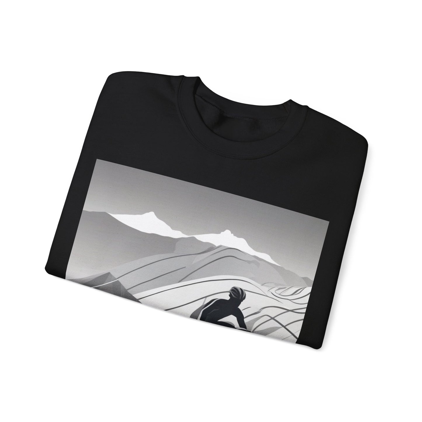 boostlete-recovery-progress-scene-cyclist-motion-vector-0808 — Unisex Heavy Blend Crewneck (G18000)