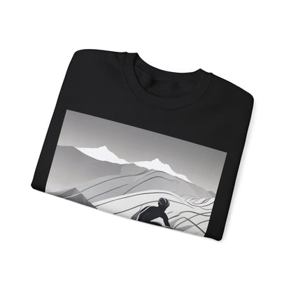 boostlete-recovery-progress-scene-cyclist-motion-vector-0808 — Unisex Heavy Blend Crewneck (G18000)