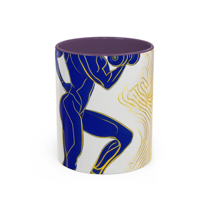 boostlete-iron-intent-scene-lunge-neon-line-art-0392 — Accent Mug 11/15oz