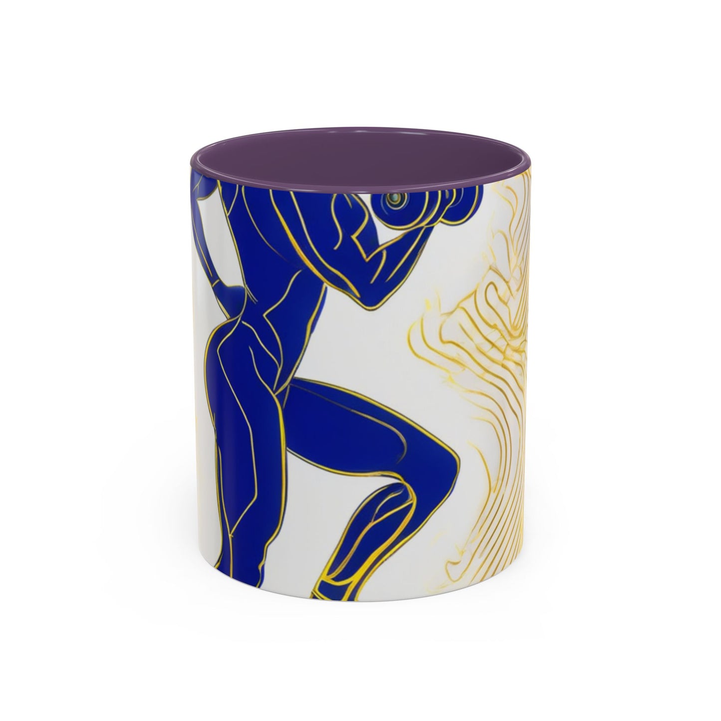 boostlete-iron-intent-scene-lunge-neon-line-art-0392 — Accent Mug 11/15oz