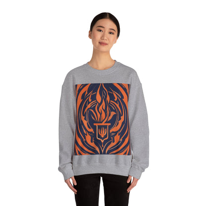 boostlete-quiet-power-icon-flame-duotone-athletic-0158 — Unisex Heavy Blend Crewneck Sweatshirt (Gildan)