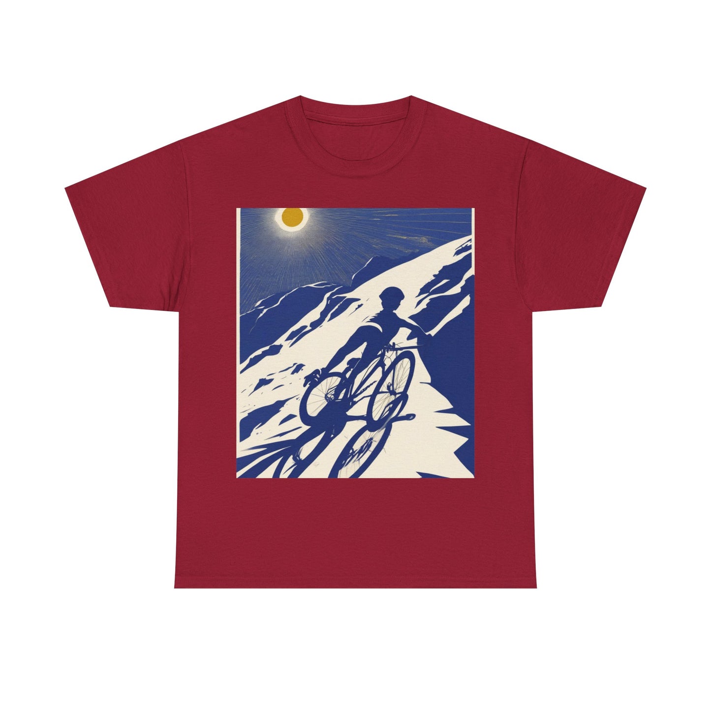 boostlete-am-crew-scene-cyclist-offset-bold-0008 — Unisex Heavy Cotton Tee (Gildan 5000)