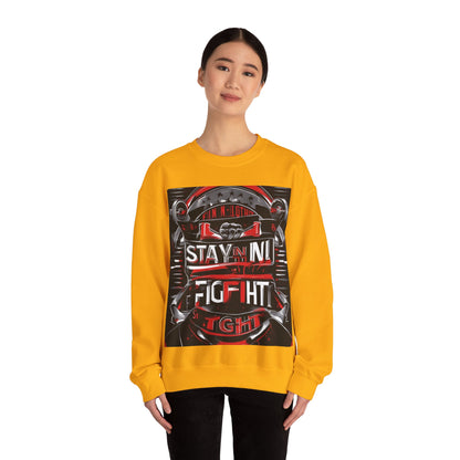 boostlete-rise-grind-type-stay-in-the-fight-banner-retro-1441 — Unisex Heavy Blend Crewneck (G18000)