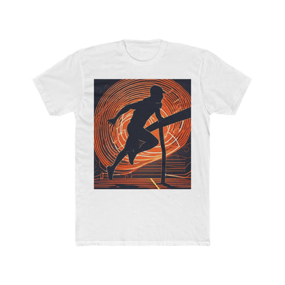 boostlete-iron-intent-scene-hurdler-neon-modern-0264 — Unisex Cotton Crew Tee (NL 3600)