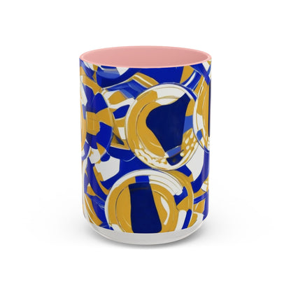 boostlete-field-day-icon-barbell-grainy-line-art-0906 — Accent Mug 11/15oz