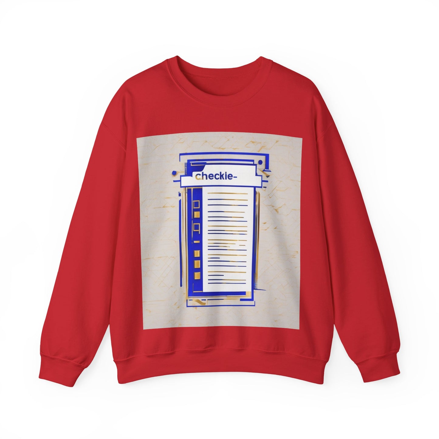 boostlete-am-crew-icon-checklist-glitch-badge-0018 — Unisex Heavy Blend Crewneck Sweatshirt (Gildan)