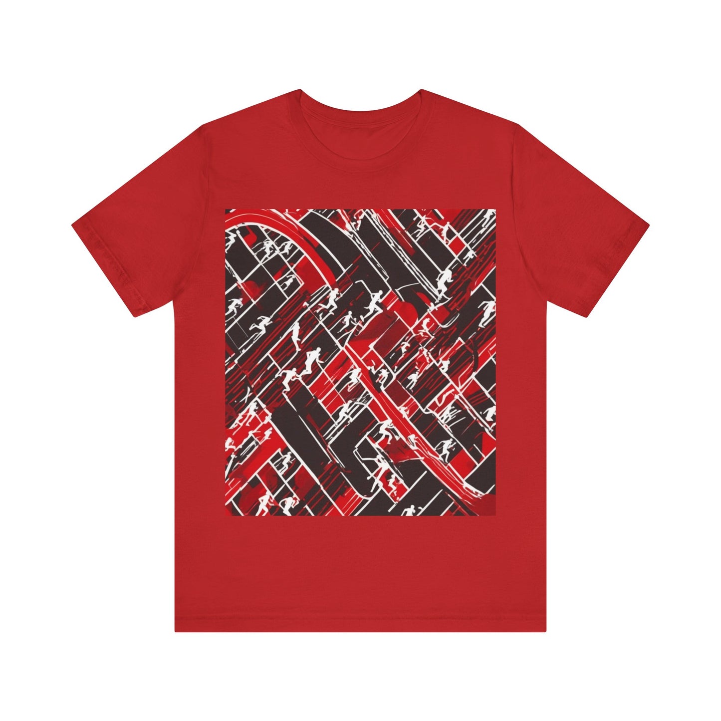 boostlete-pr-season-scene-marathoner-outline-modern-0124 — Unisex Jersey Short Sleeve (B+C 3001)