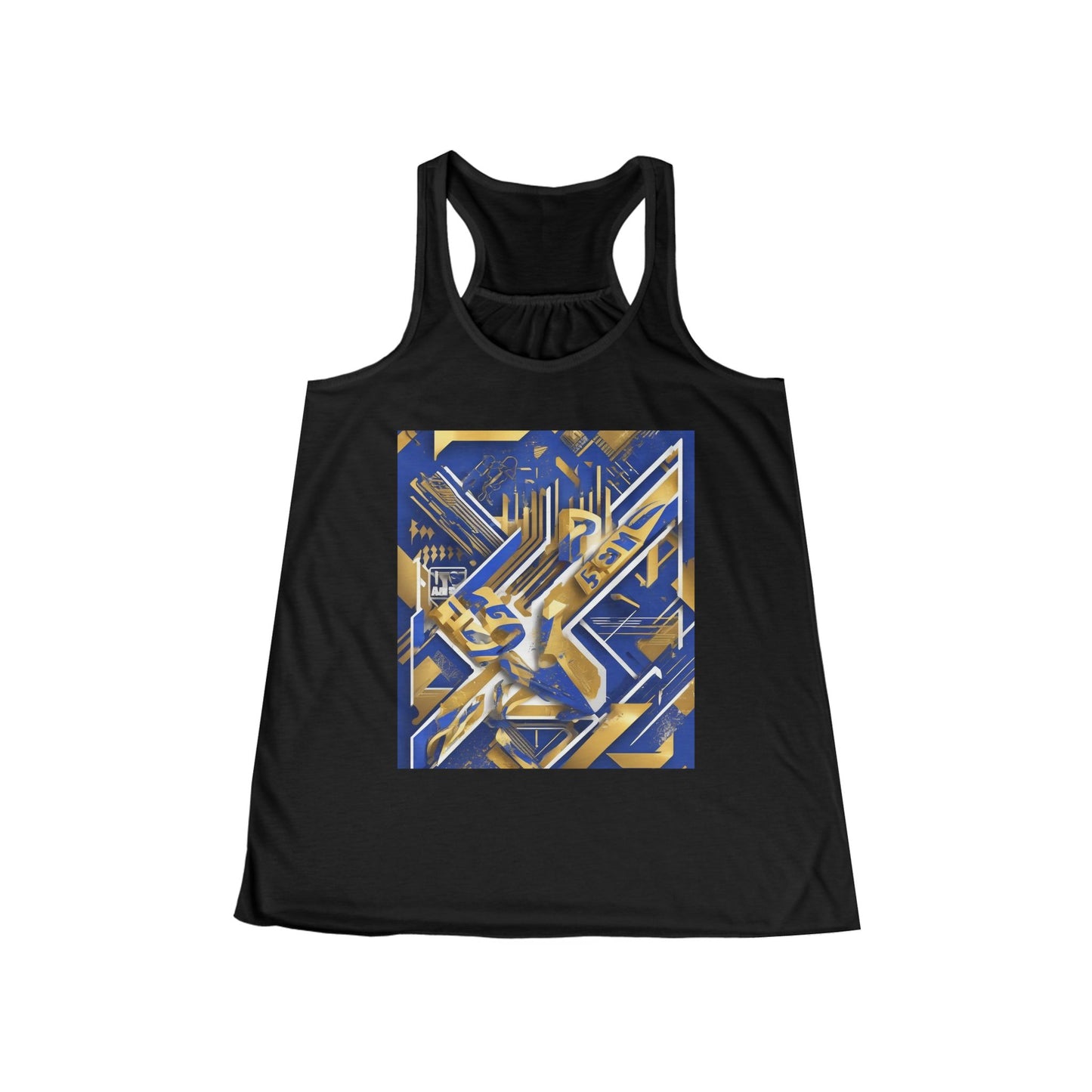 boostlete-am-crew-type-progress-beats-perfect-diagonal-modern-0209 — Women's Flowy Racerback Tank (B+C 8800)