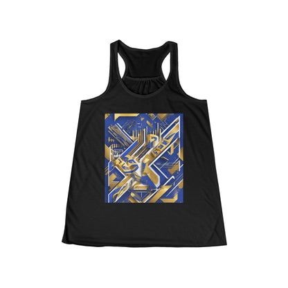 boostlete-am-crew-type-progress-beats-perfect-diagonal-modern-0209 — Women's Flowy Racerback Tank (B+C 8800)