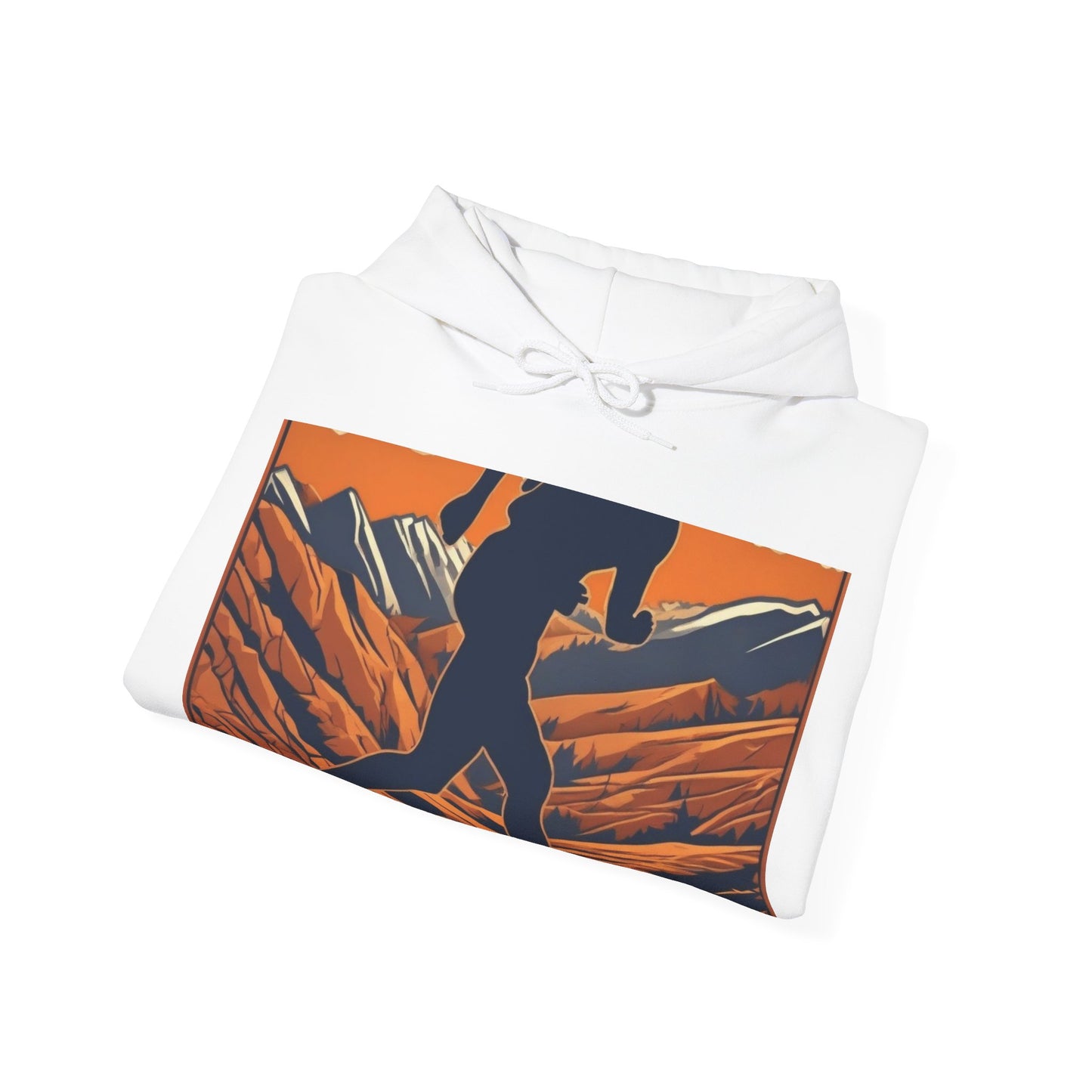 boostlete-iron-intent-scene-trail-3d-retro-0764 — Unisex Heavy Blend Hoodie (G18500)