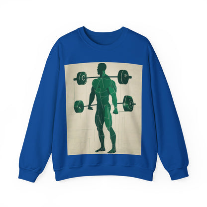 boostlete-boost-mode-scene-deadlift-glitch-blueprint-0044 — Unisex Heavy Blend Crewneck Sweatshirt (Gildan)