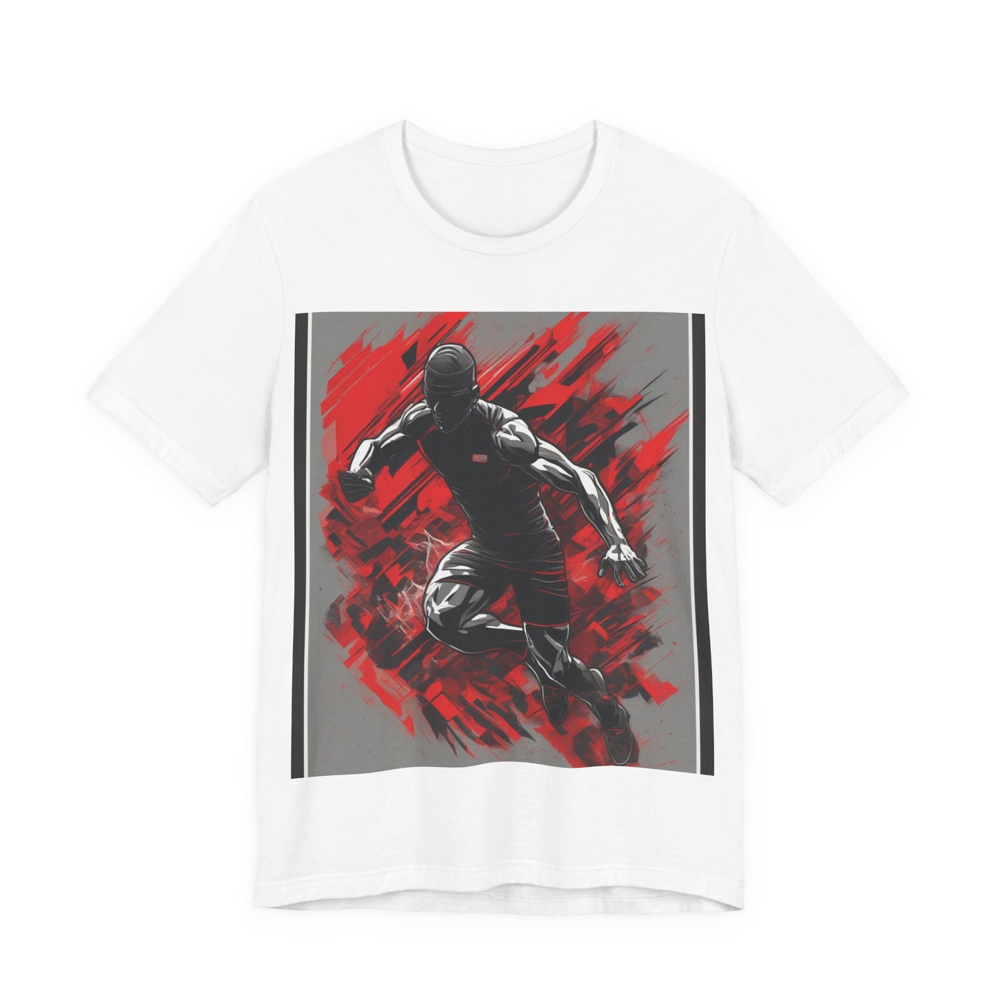 boostlete-field-day-scene-sprinter-glitch-badge-0284 — Unisex Jersey Short Sleeve (B+C 3001)