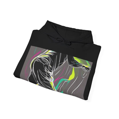 boostlete-iron-intent-scene-athlete-neon-monoline-0140 — Unisex Heavy Blend Hooded Sweatshirt (Gildan)