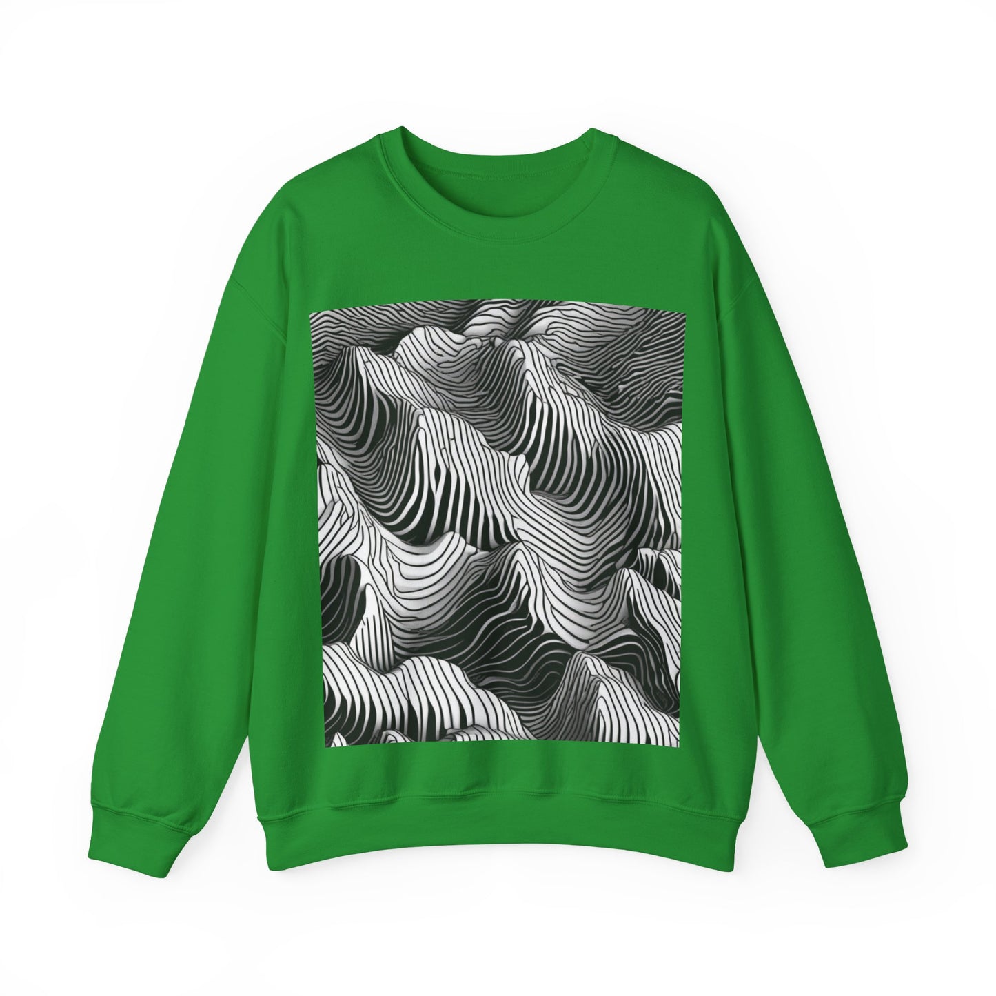 boostlete-field-day-pattern-topographic-isometric-0211 — Unisex Heavy Blend Crewneck Sweatshirt (Gildan)