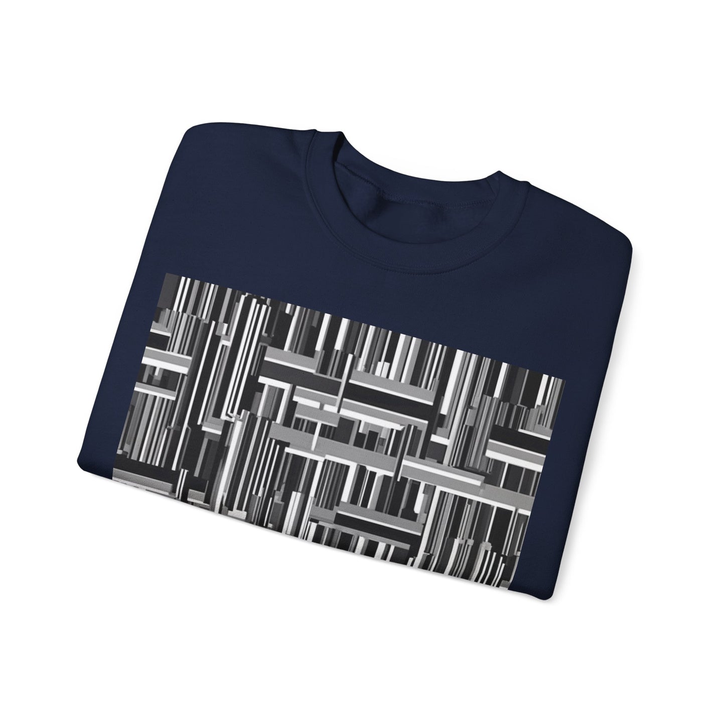 boostlete-recovery-progress-pattern-barcode-isometric-1023 — Unisex Heavy Blend Crewneck (G18000)