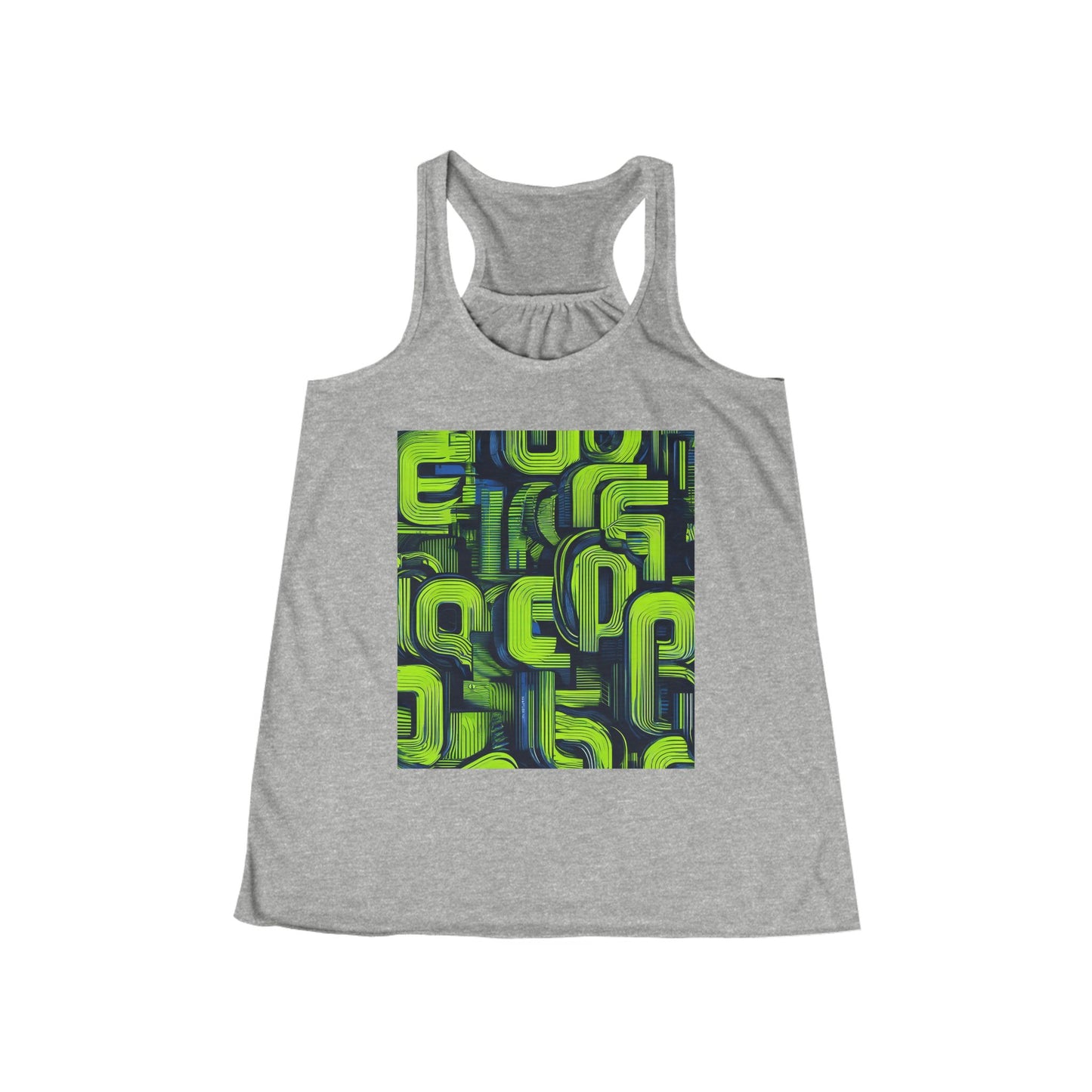 boostlete-boost-mode-type-progress-beats-perfect-vertical-engraved-0253 — Women's Flowy Racerback Tank (B+C 8800)