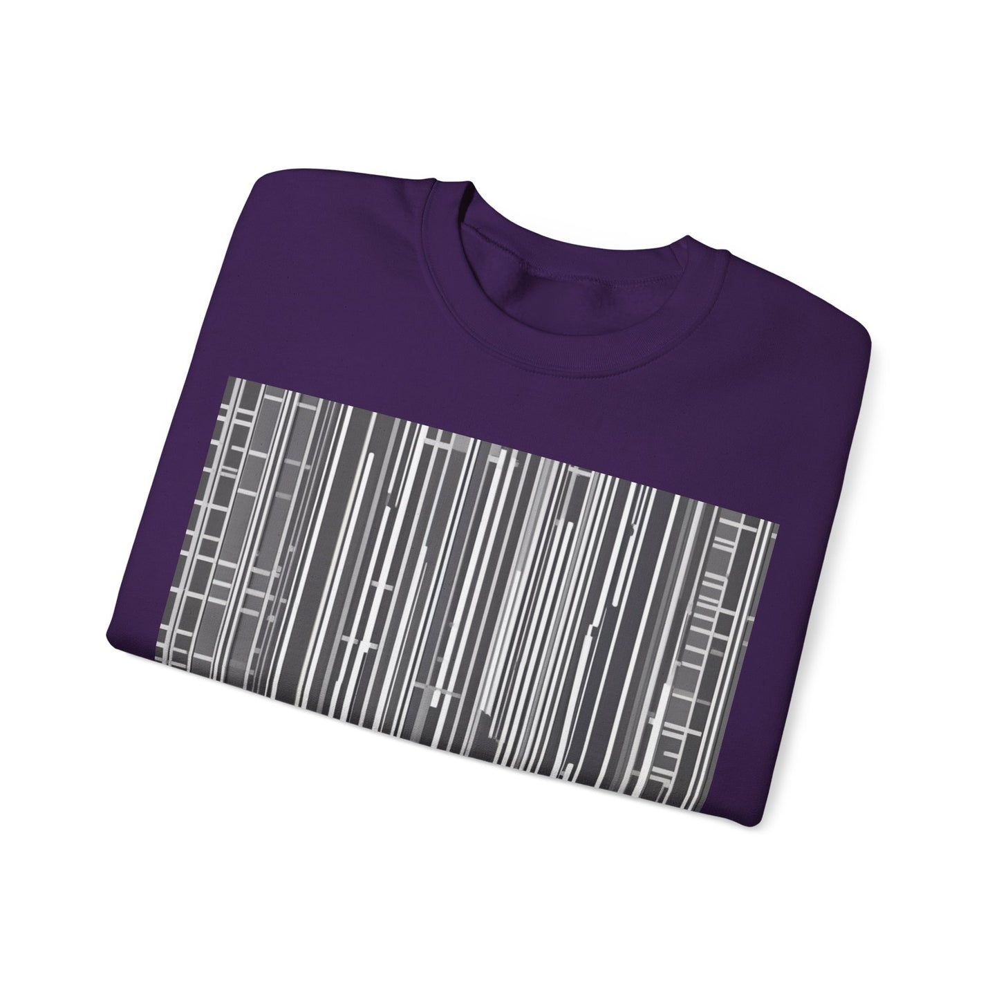 boostlete-boost-mode-pattern-barcode-blueprint-0463 — Unisex Heavy Blend Crewneck (G18000)