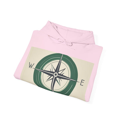 boostlete-iron-intent-icon-compass-soft-blueprint-0614 — Unisex Heavy Blend Hoodie (G18500)