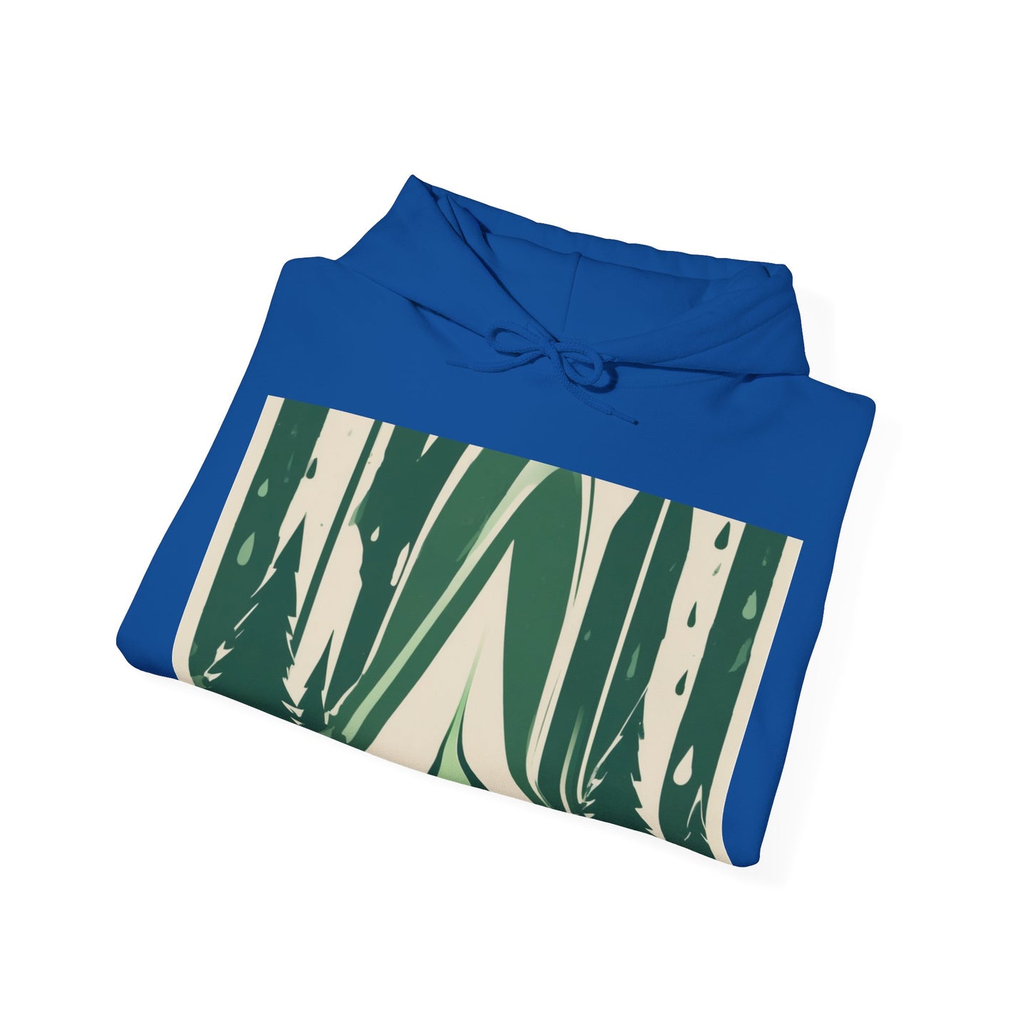 boostlete-quiet-power-icon-water-glitch-retro-0186 — Unisex Heavy Blend Hooded Sweatshirt (Gildan)