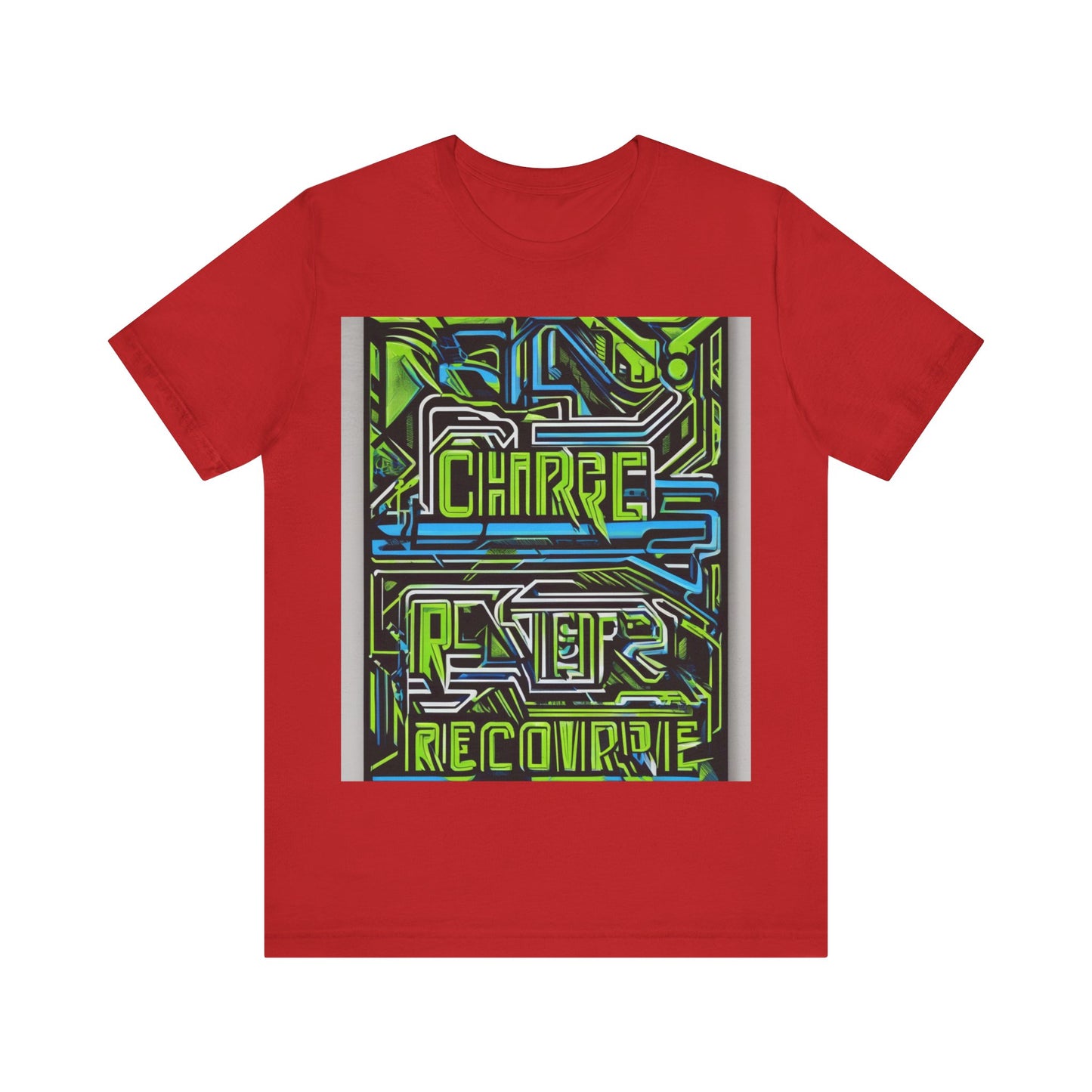 boostlete-pr-season-type-charge-train-recover-outline-over-solid-geometric-0129 — Unisex Jersey Short Sleeve (B+C 3001)