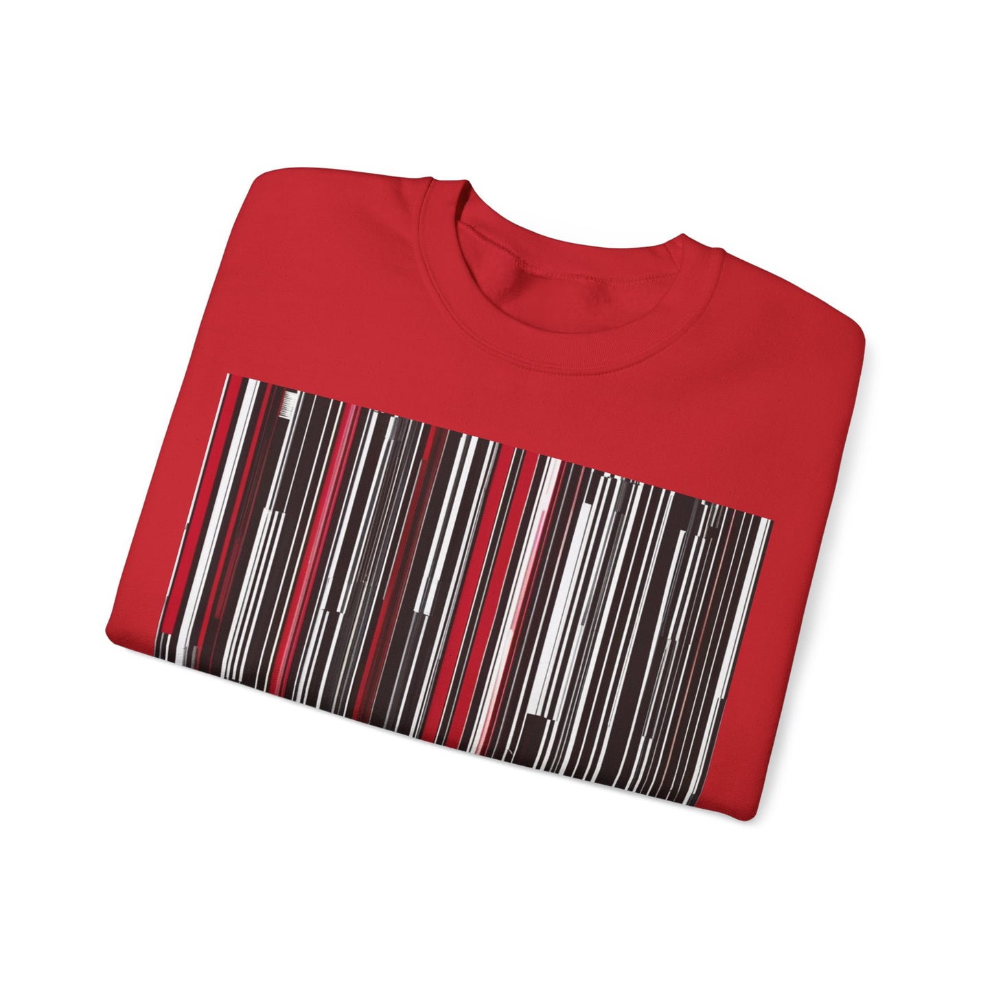 boostlete-am-crew-pattern-barcode-athletic-0911 — Unisex Heavy Blend Crewneck (G18000)