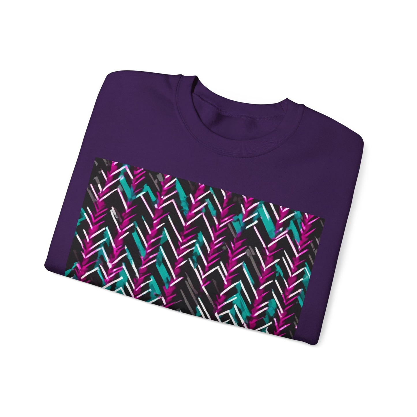 boostlete-recovery-progress-pattern-chevron-retro-0243 — Unisex Heavy Blend Crewneck (G18000)