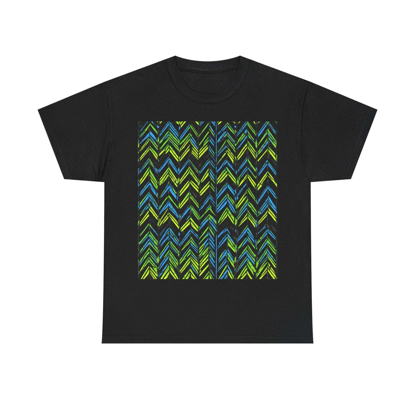 boostlete-mile-by-mile-pattern-chevron-monoline-0051 — Unisex Heavy Cotton Tee (Gildan 5000)
