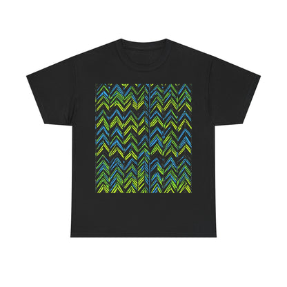 boostlete-mile-by-mile-pattern-chevron-monoline-0051 — Unisex Heavy Cotton Tee (Gildan 5000)