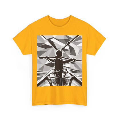 boostlete-am-crew-scene-rower-outline-geometric-0060 — Unisex Heavy Cotton Tee (Gildan 5000)