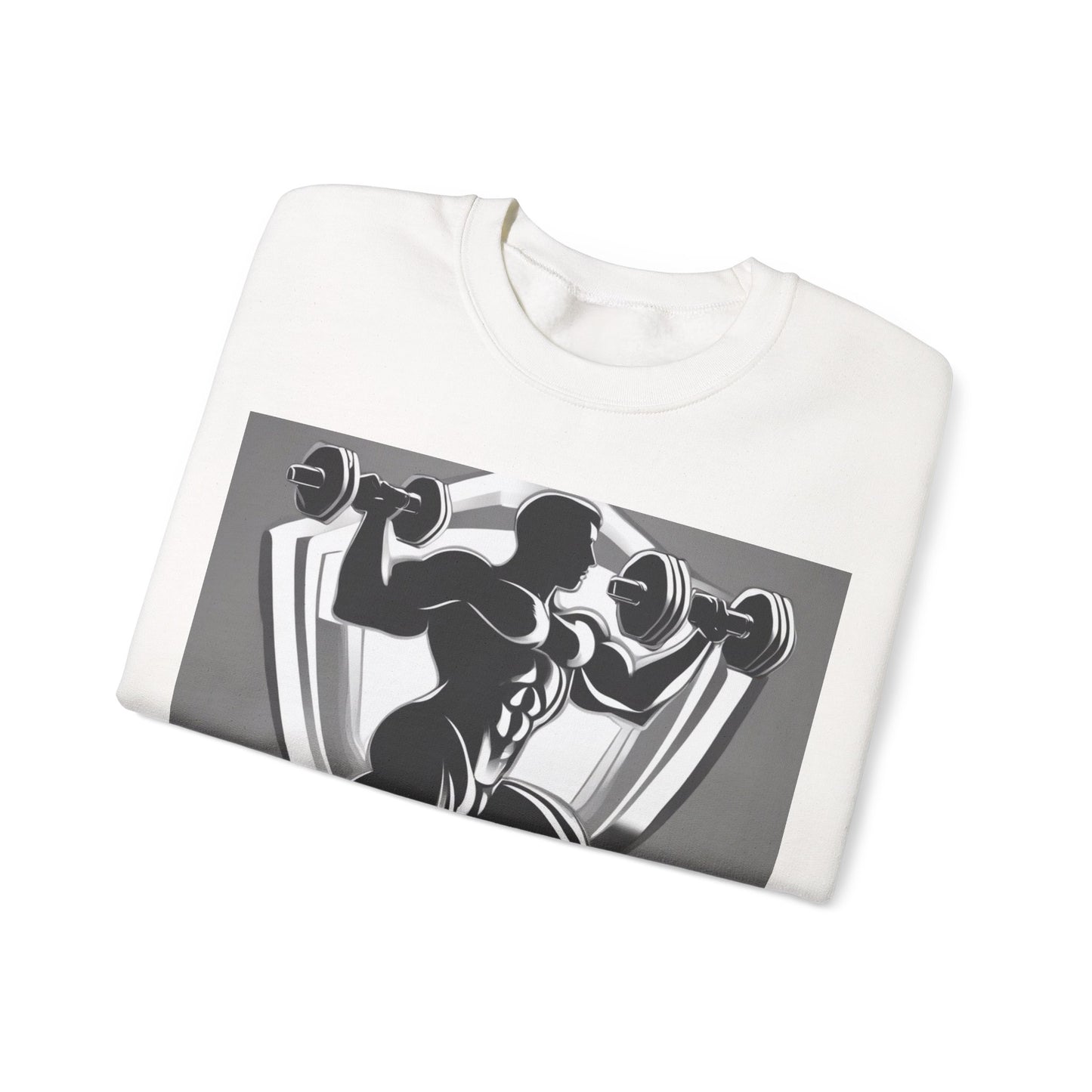 boostlete-mile-by-mile-scene-lunge-3d-athletic-0020 — Unisex Heavy Blend Crewneck Sweatshirt (Gildan)