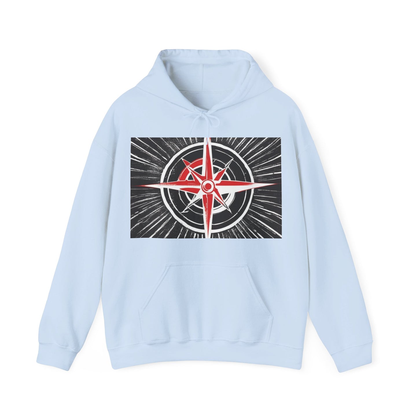 boostlete-boost-mode-icon-compass-chalk-vector-1382 — Unisex Heavy Blend Hoodie (G18500)