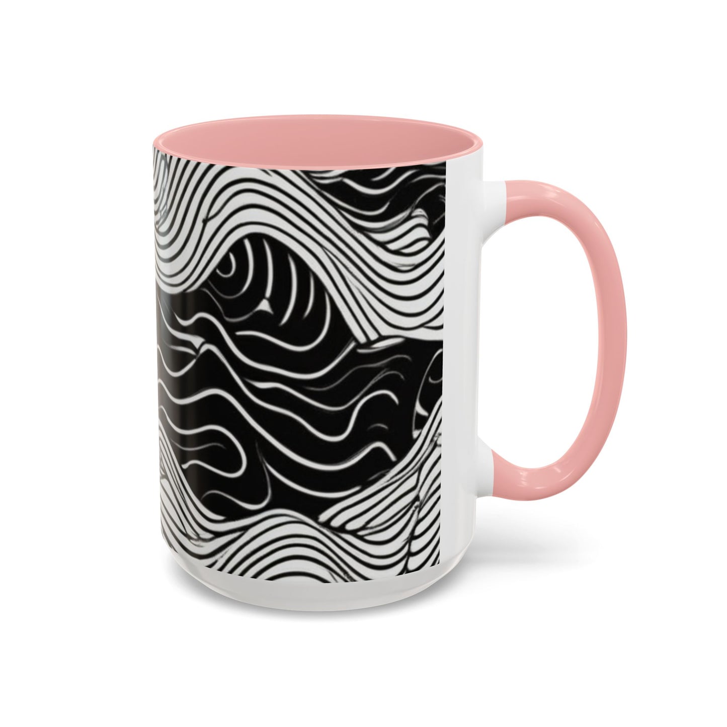 boostlete-field-day-pattern-topographic-line-art-0239 — Accent Mug 11oz/15oz