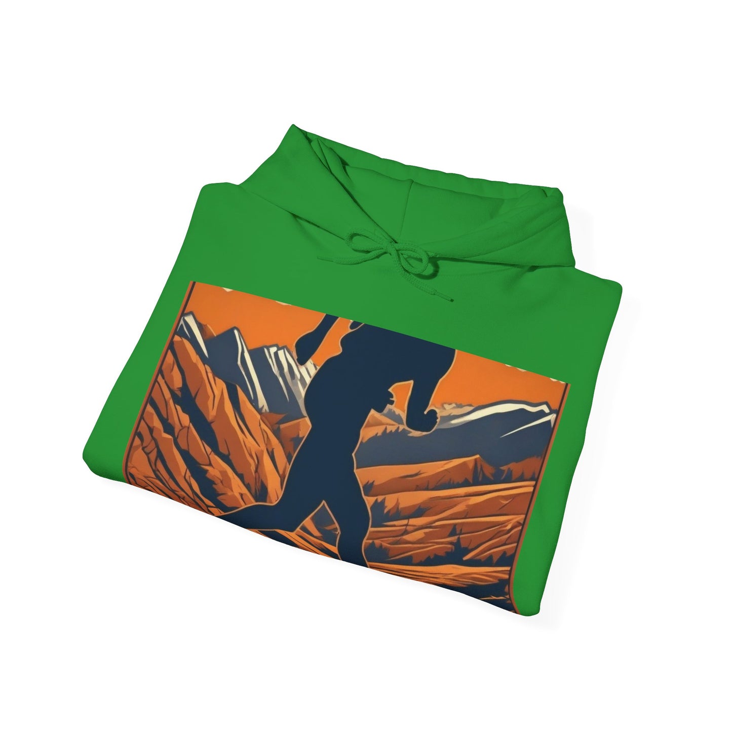 boostlete-iron-intent-scene-trail-3d-retro-0764 — Unisex Heavy Blend Hoodie (G18500)