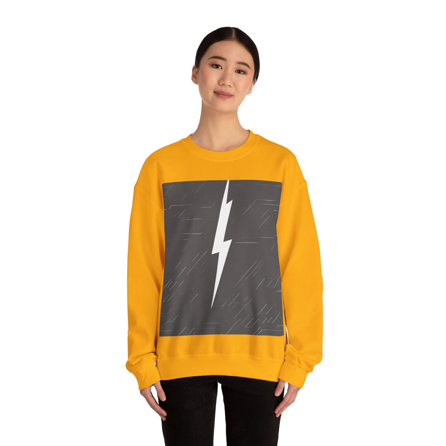 boostlete-am-crew-icon-lightning-glitch-vector-0590 — Unisex Heavy Blend Crewneck (G18000)