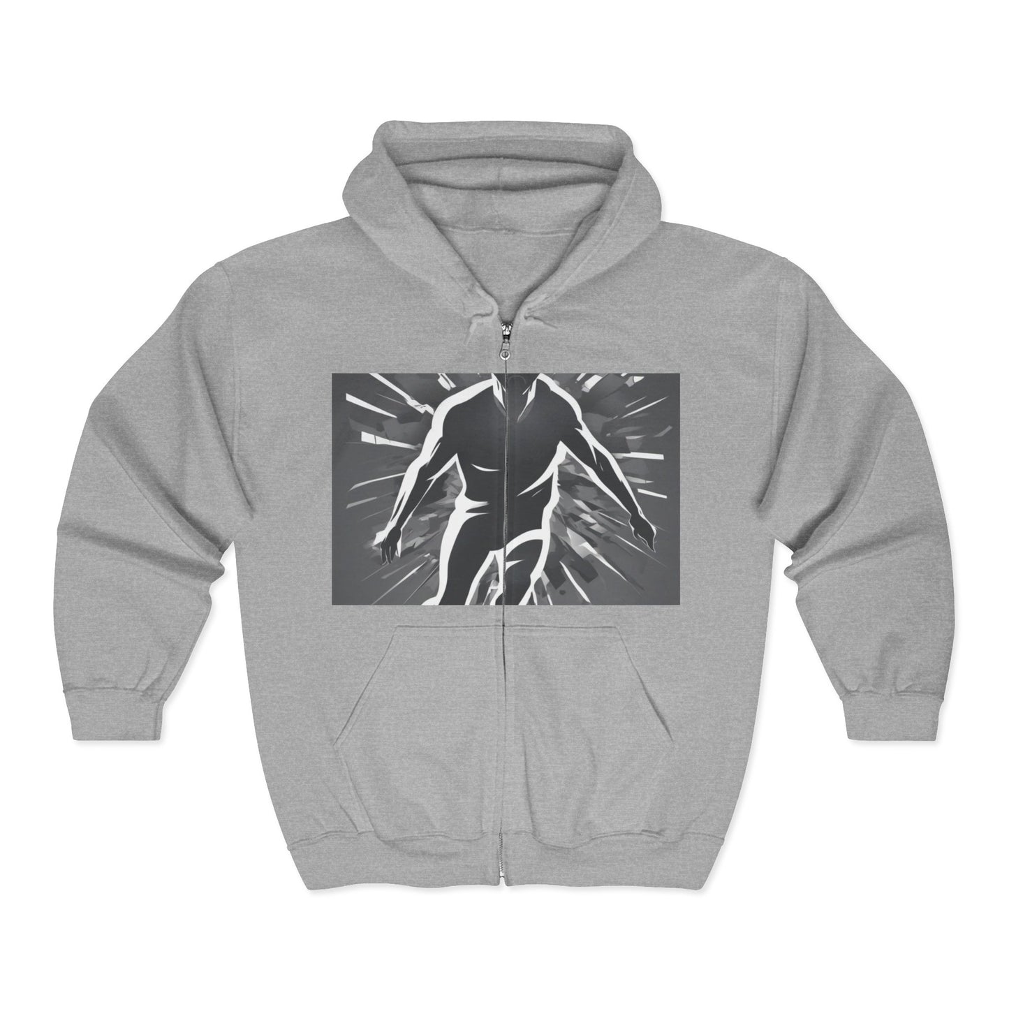 boostlete-iron-intent-scene-sprinter-soft-athletic-0108 — Unisex Heavy Blend Full-Zip Hooded Sweatshirt