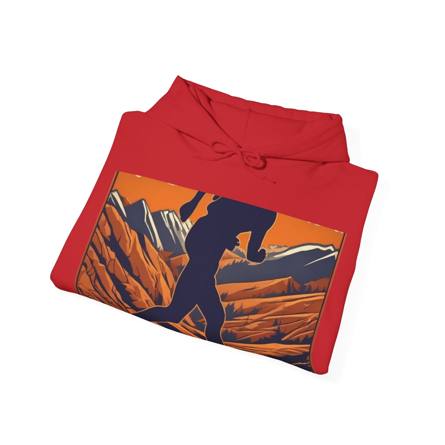 boostlete-iron-intent-scene-trail-3d-retro-0764 — Unisex Heavy Blend Hoodie (G18500)