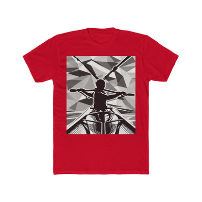 boostlete-am-crew-scene-rower-outline-geometric-0060 — Unisex Cotton Crew Tee (NL 3600)