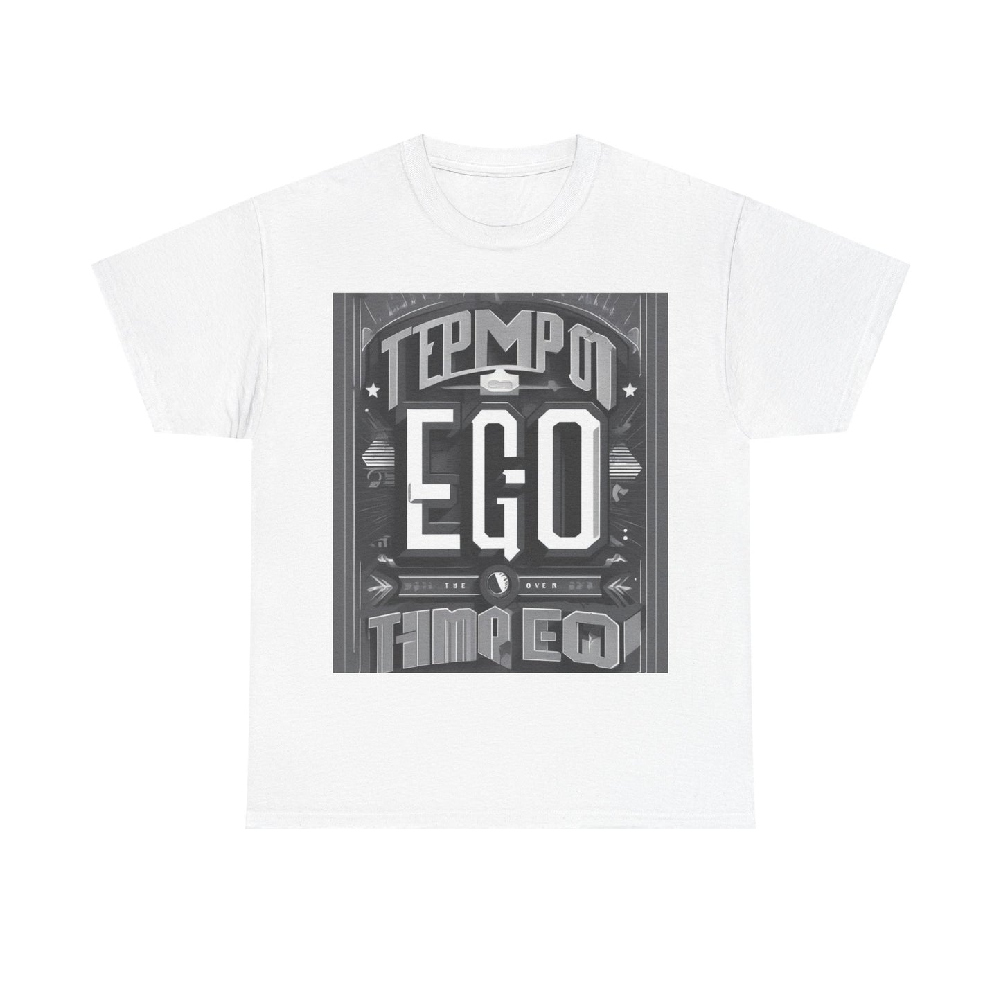 boostlete-mile-by-mile-type-tempo-over-ego-banner-modern-0093 — Unisex Heavy Cotton Tee (Gildan 5000)