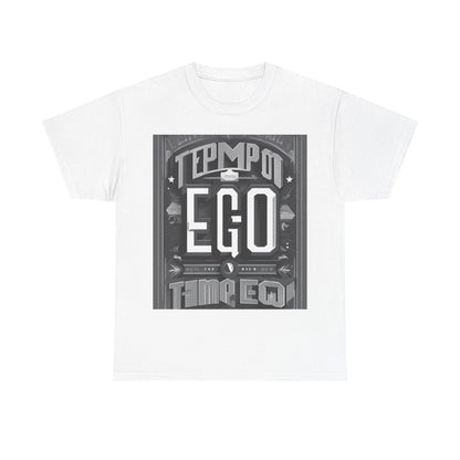 boostlete-mile-by-mile-type-tempo-over-ego-banner-modern-0093 — Unisex Heavy Cotton Tee (Gildan 5000)