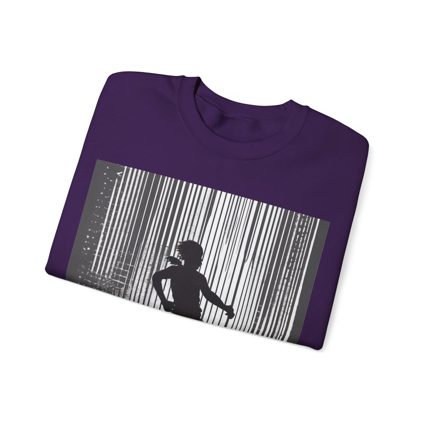 boostlete-am-crew-scene-hurdler-halftone-badge-0956 — Unisex Heavy Blend Crewneck (G18000)
